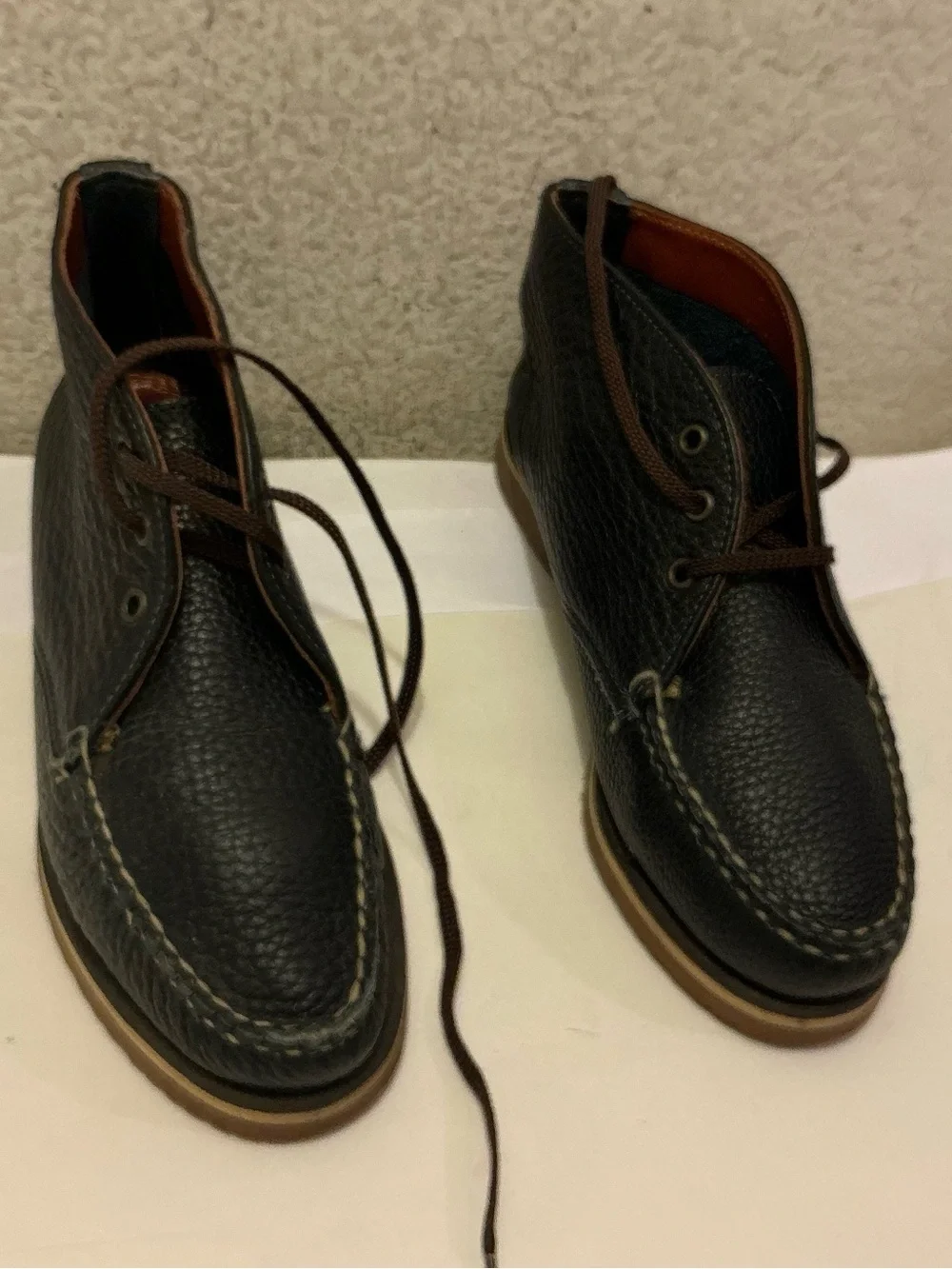 Vintage Dooney & Bourke navy blue Leather Lace-Up Ankle Booties